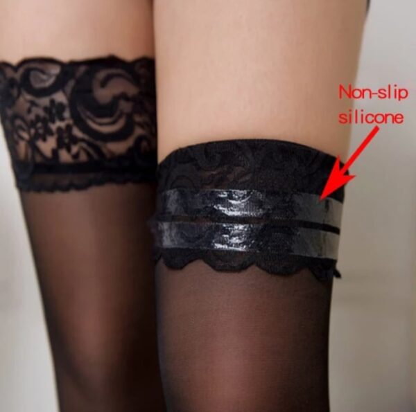 Női Erotic combfix - Csípkével - Image 3