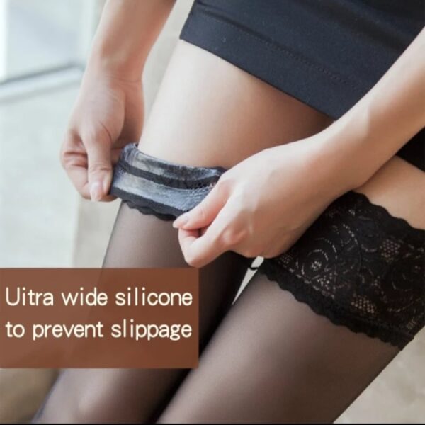 Női Erotic combfix - Csípkével - Image 4