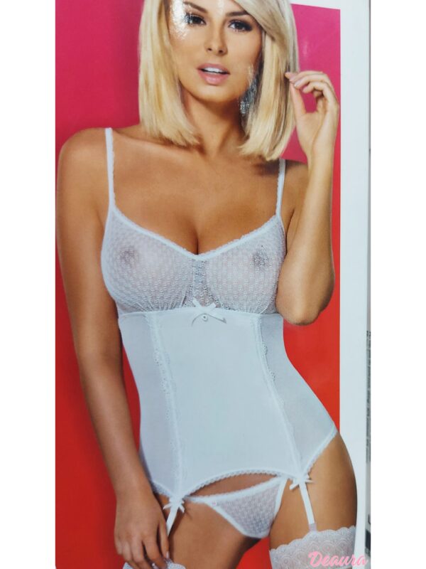 Obsessive Fehér fűző Corset & thong - Image 6