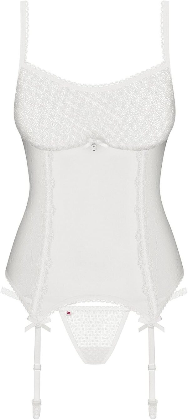 Obsessive Fehér fűző Corset & thong - Image 4