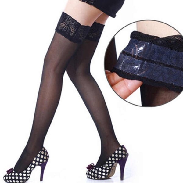Női Erotic combfix - Csípkével - Image 2