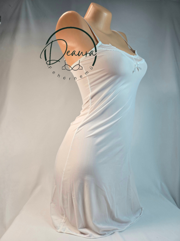 Fehér Lemila kombiné csipkével- hideg spandex - Image 3